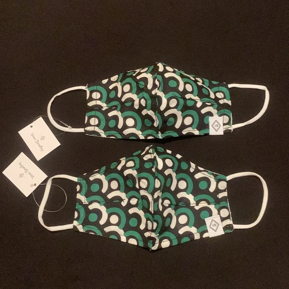 NWT Vera Bradley Cotton Face Mask Lot of 2 Imperial Tile